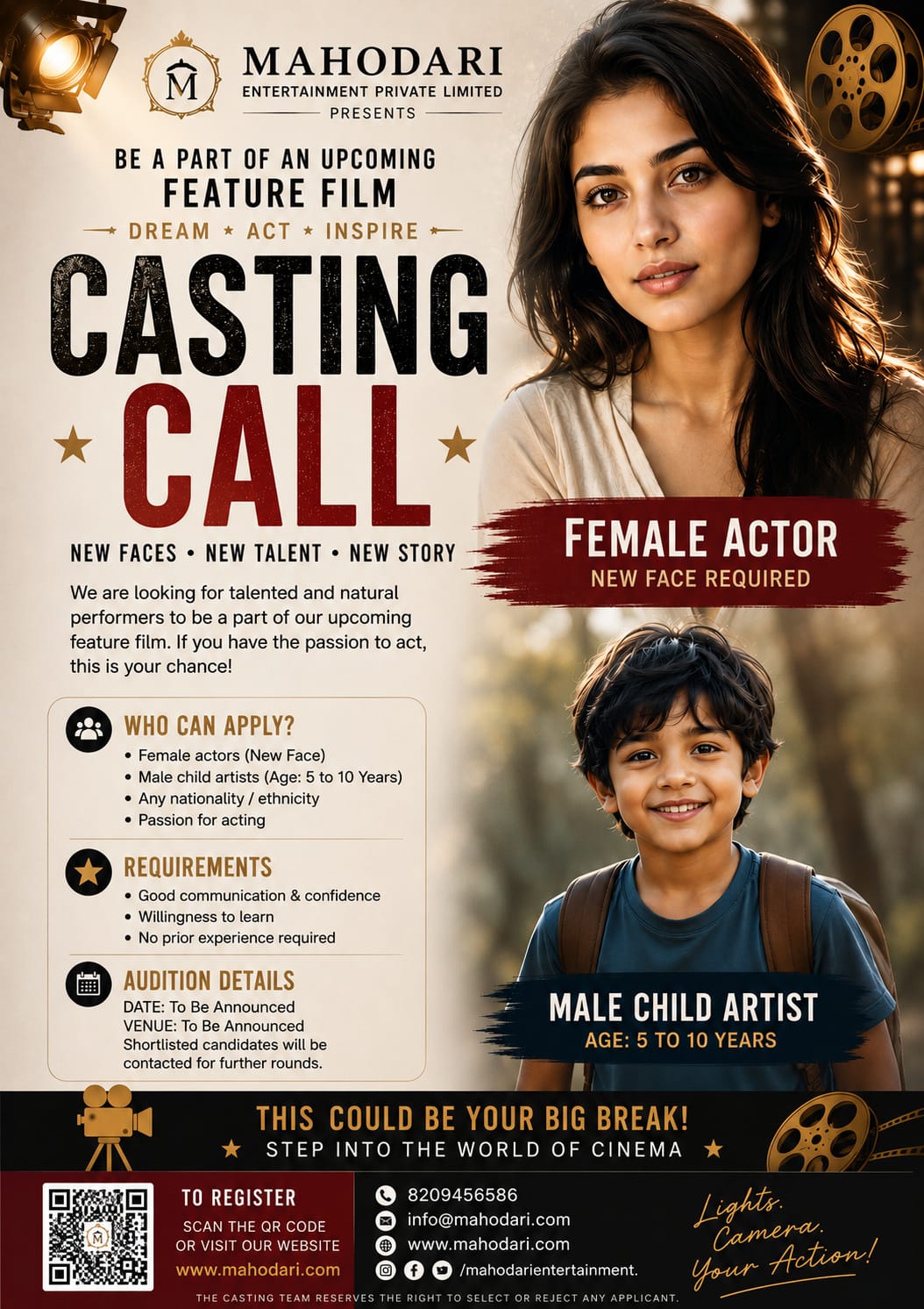 Mahodari Entertainment Presents: Grand Casting Call